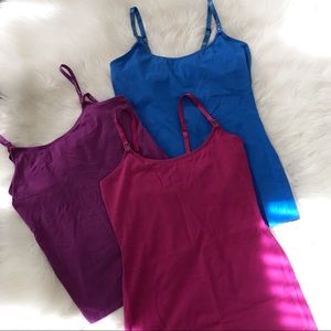 Lot of 3 Nursing Tank Tops Solid Colors Small